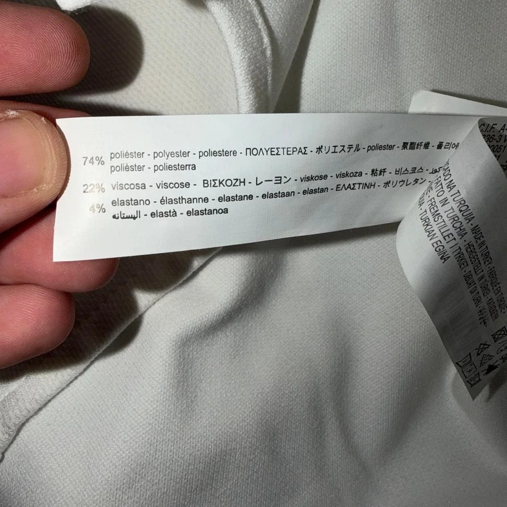 Zara White Short Sleeve Button Up Shirt
